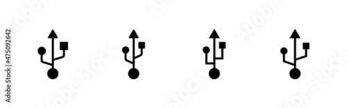 Usb icons set. Flash disk sign and symbol. flash drive sign.