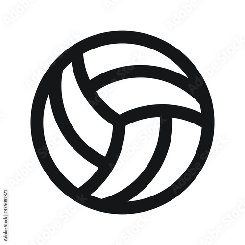 volley ball vector line for web, presentation, logo, Icon Symbol.