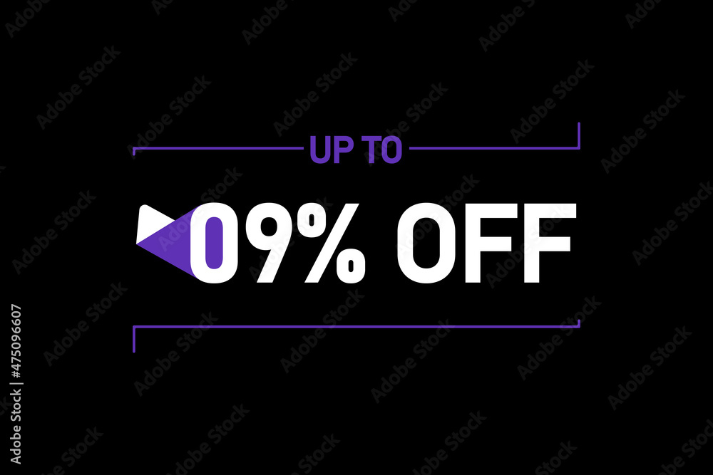 Up to 9% off, Up to 9% Discount, label sign up to 9% off, Banner Add, Special Offer add