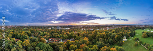 Munich s Englischer Garten in panoramic view as a popular tourism destination.