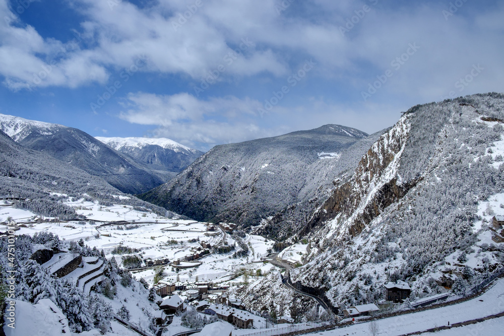principallity of andorra winter landscapes and villages