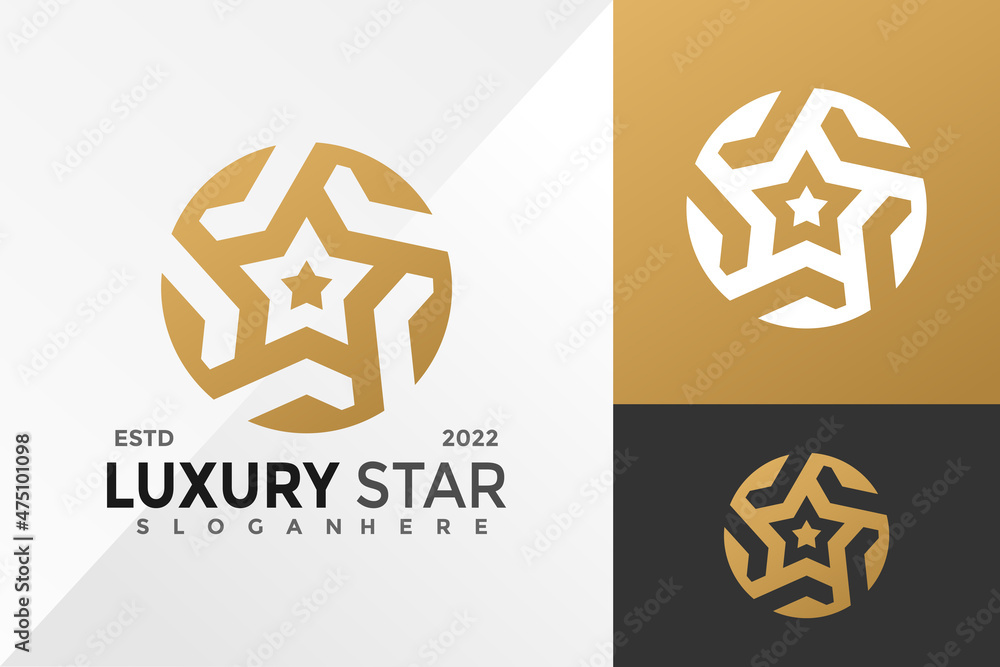 Luxury Star Logo Design Vector illustration template Luxury Star Logo Design Vector illustration template