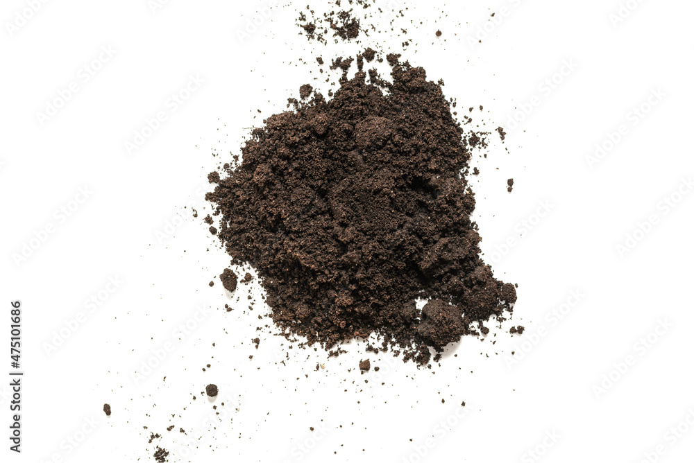 Black land for plant isolated on white background. Black land for plant isolated on white background.