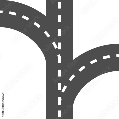 road way crossroad icon