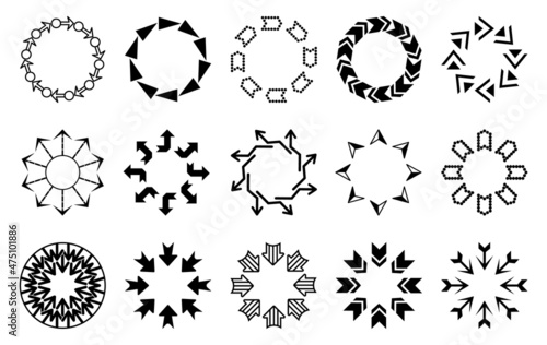 Set of decorative arrow bor...