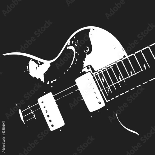 black and white electric guitar