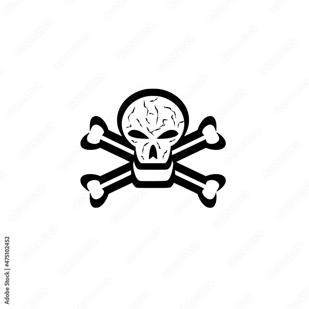 Vector illustration of a skull icon