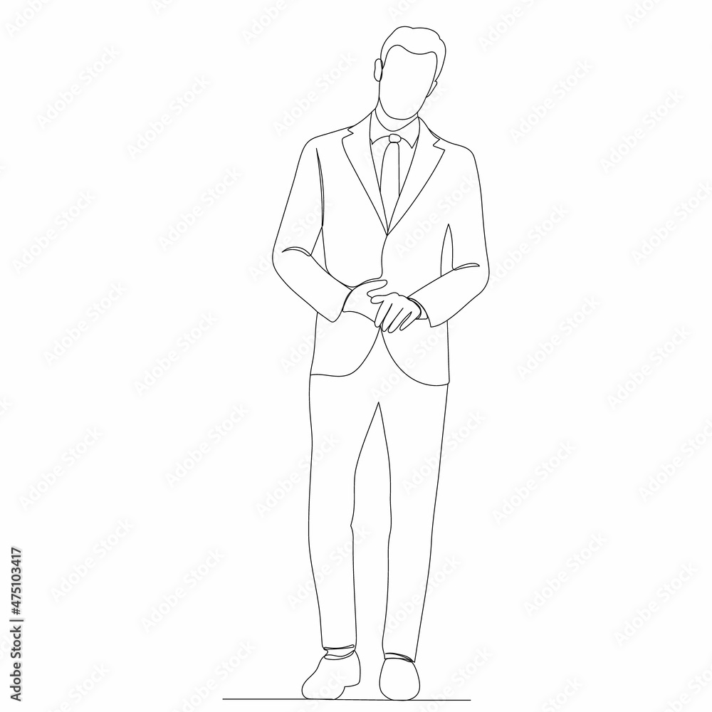 men drawing by one continuous line men drawing by one continuous line