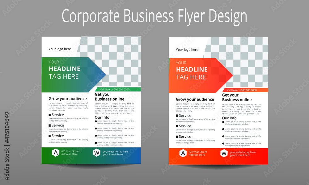 corporate business flyer design,Modern Corporate Flyer Design template vector and Print ready,size a4