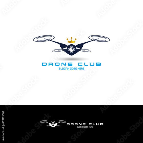 Drone Logo Template Vector Icon. Photography Drone Vector. Quadcopter Vector Icon.