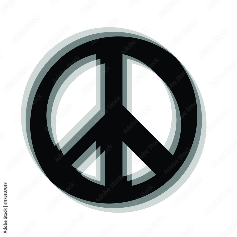 Blurred distorted symbol . Minimal art design . Noise destroyed logo . Trendy defect error shapes . Glitched peace symbol .Broken effect .vector Blurred distorted symbol . Minimal art design . Noise destroyed logo . Trendy defect error shapes . Glitched peace symbol .Broken effect .vector