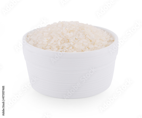 rice grains isolated on white background