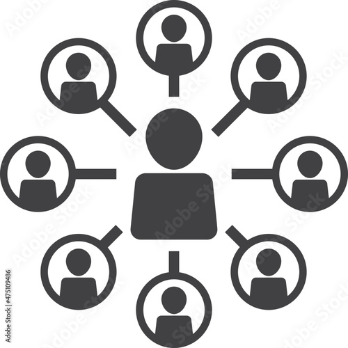 team person network pictogram icon