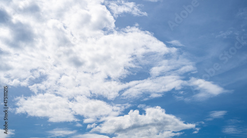 background view of cloud formation on a sunny day