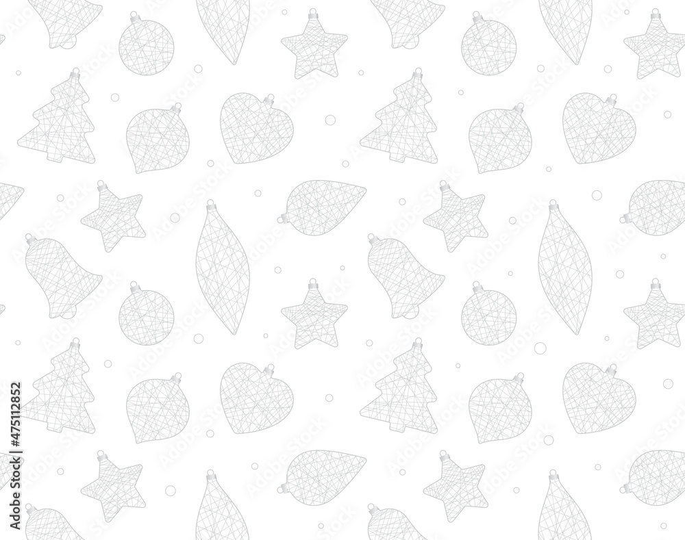 Vector seamless Christmas texture composed of bulb. White background Vector seamless Christmas texture composed of bulb. White background