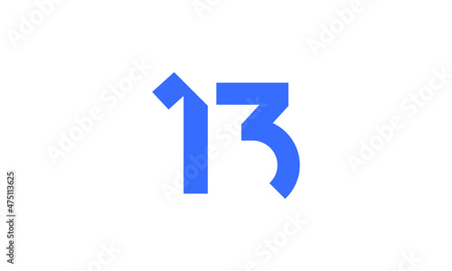 13 New Number Unique Cut Modern Logo Free Download 13 New Number Unique Cut Modern Logo - GFXLoad