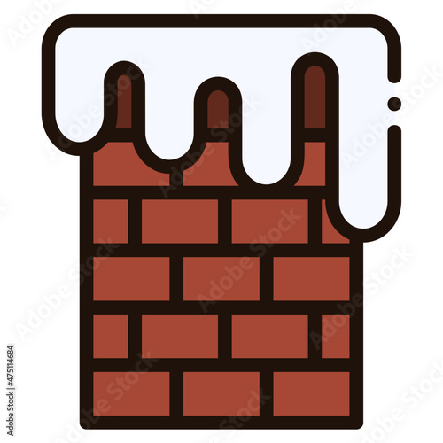 chimney filled outline icon