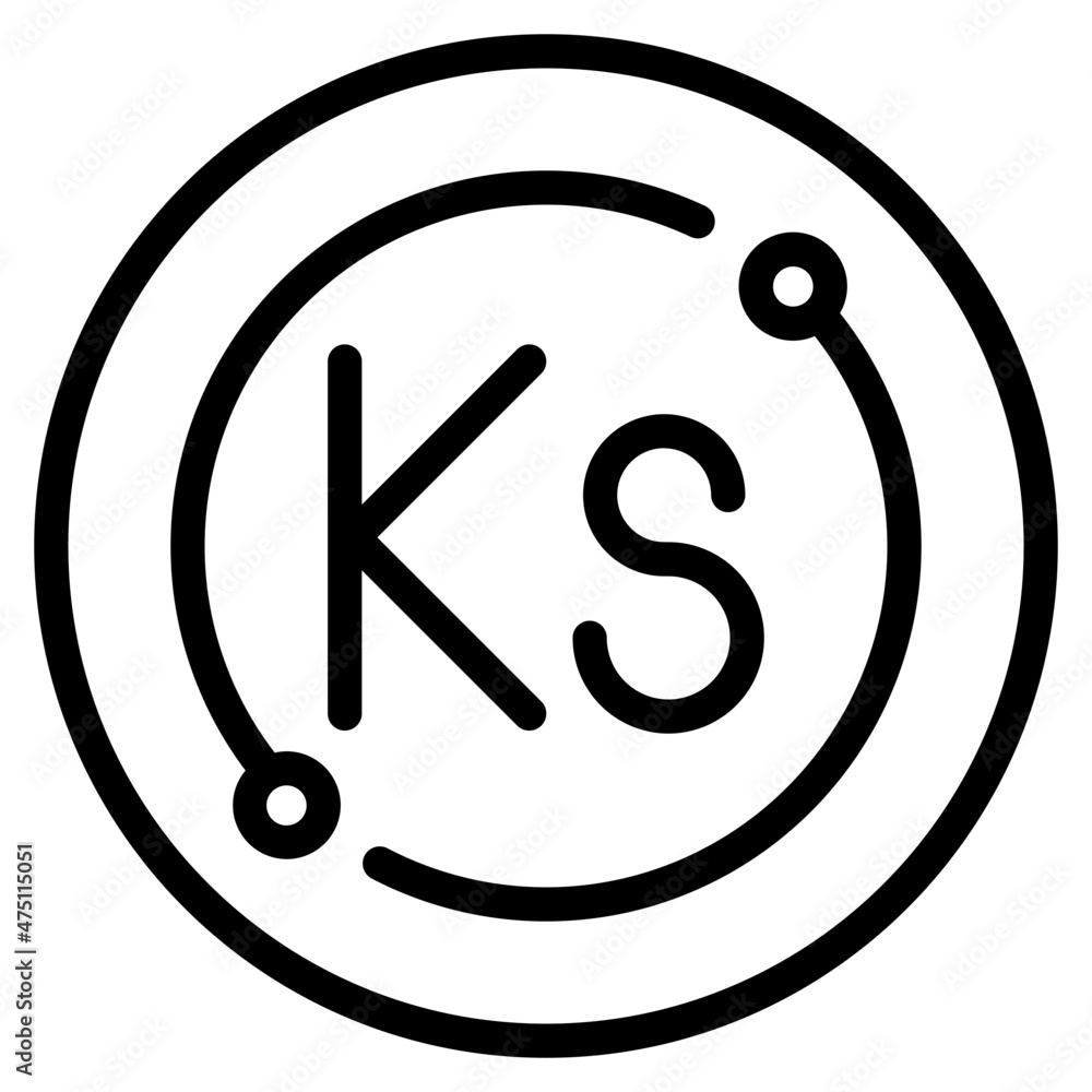 burmese kyat coin outline icon burmese kyat coin outline icon