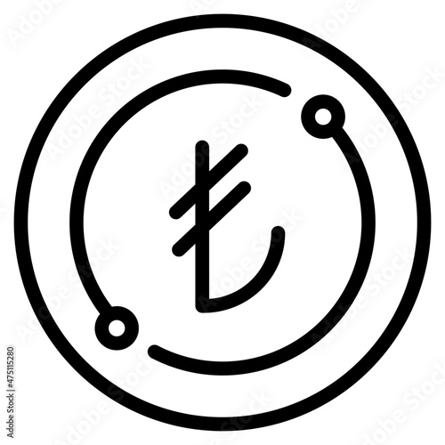 turkish lira coin icon