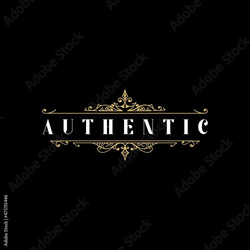Vintage Ornate of Authentic Logo Design