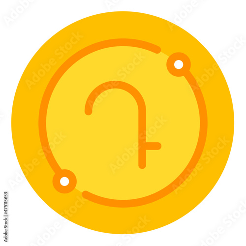 armenian dram coin flat icon
