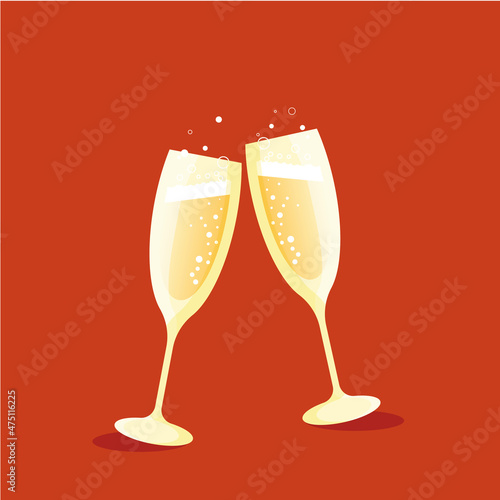 two glasses of champagne