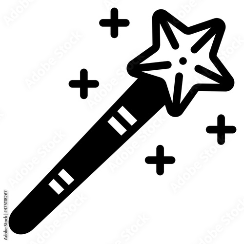 magic wand glyph icon