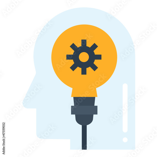creative thinking flat icon