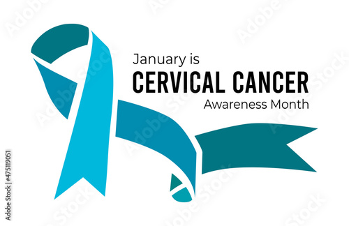 Cervical Cancer Awareness Month. Vector illustration on white