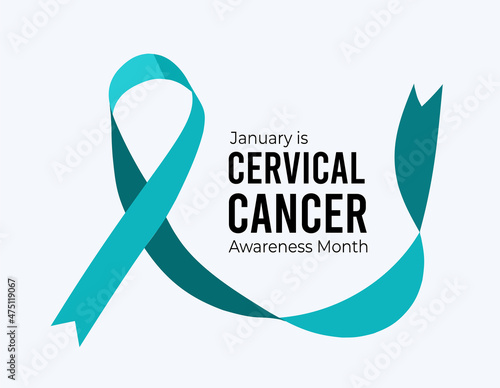 Cervical Cancer Awareness Month. Vector illustration on white