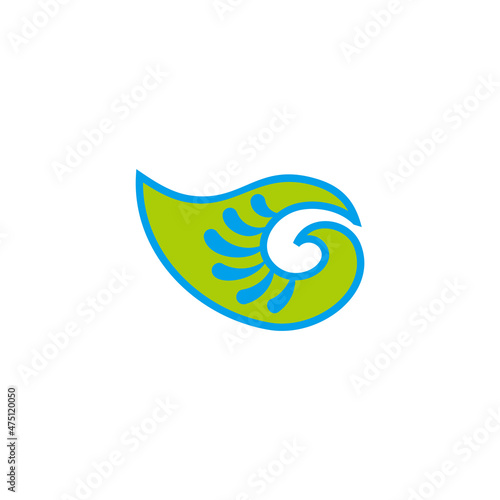 letter g leaf splash waters natural organic symbol vector