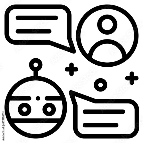 chatbot outline icon