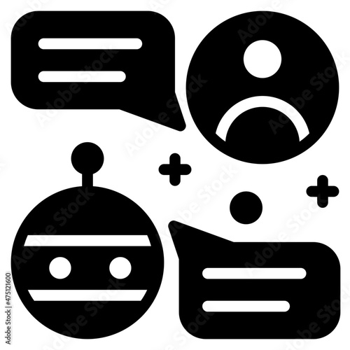 chatbot glyph icon