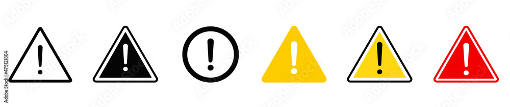 Caution warning icon set. Attention, Warning, Important mark Triangular. Stock vector.
Caution warning icon set. Attention, Warning, Important mark Triangular. Stock vector.