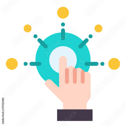 interactive flat icon