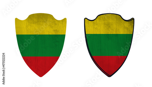 World countries. Shield symbol in colors of national flag. Ghana