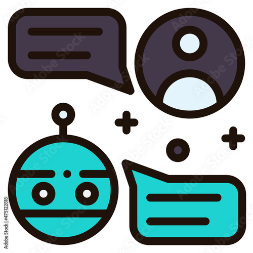 chatbot filled outline icon