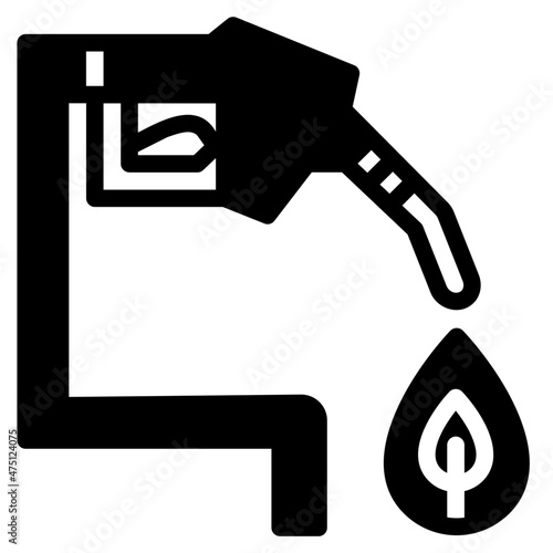 biofuel glyph icon
