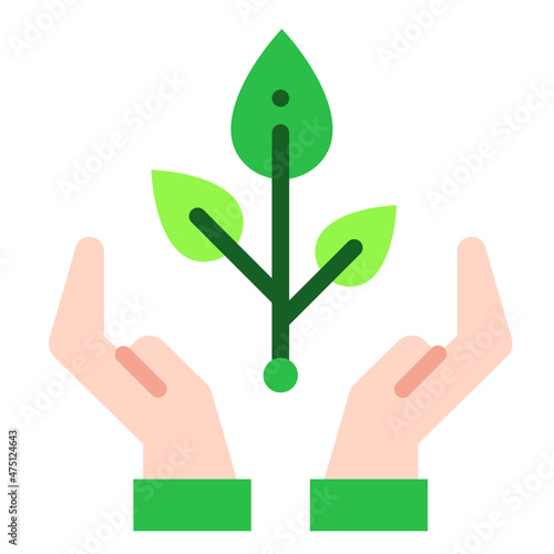save nature flat icon