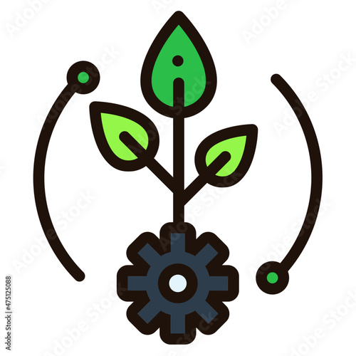 ecosystem filled outline icon