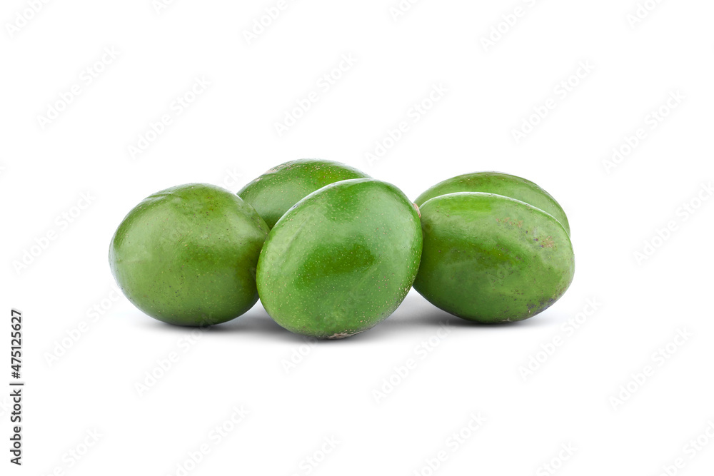 Ambarella otaheite apple coc Fruit on isolated white background with shadow Ambarella otaheite apple coc Fruit on isolated white background with shadow