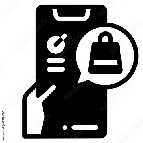 smartphone glyph icon