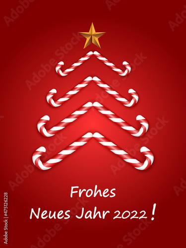 Frohes Neues Jahr 2022.Frohe Weihnachten.Frohes Fest.Merry Christmas and Happy New Year background.Happy Holidays.Banner or gift card.