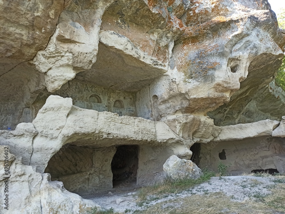 cave in historic city
