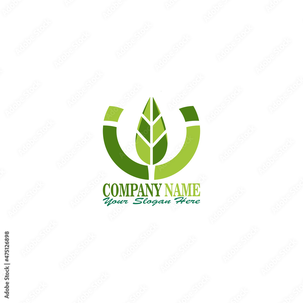 Vector leaf logo, green clean eco icon tree growth. Abstract leaf symbol logo Vector leaf logo, green clean eco icon tree growth. Abstract leaf symbol logo