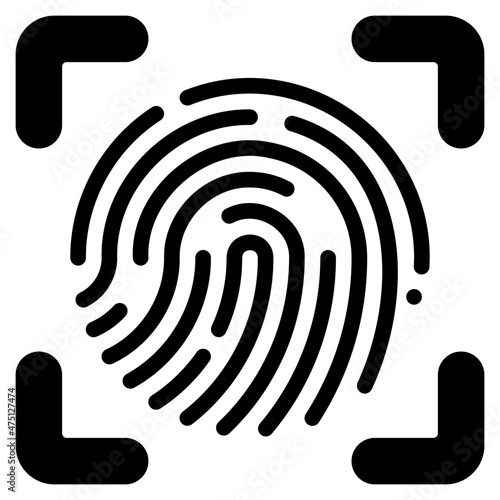 fingerprint glyph icon