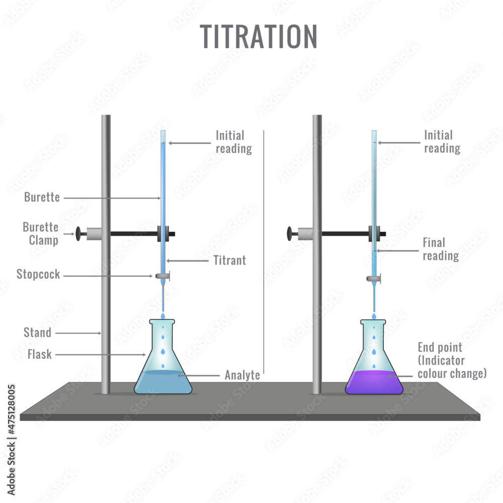 Acid Base Titration Experiment And Phases Of Color Change During 