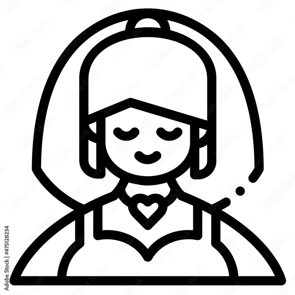 bride outline icon