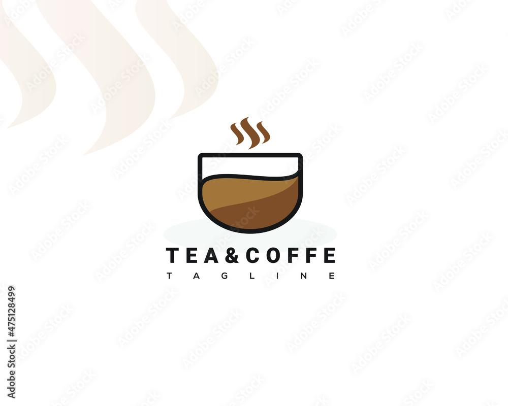 coffee and tea logo design. coffee logo design, tea logo design, coffee