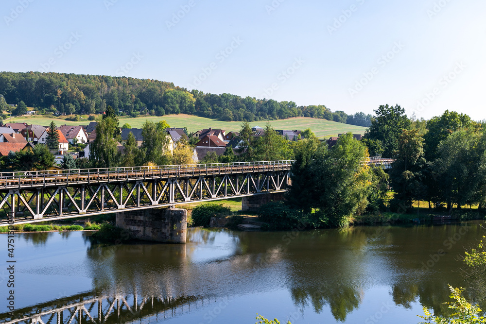Fototapeta premium Bahnbrücke, Industriebrücke